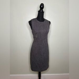 Ann Taylor Dress sleeveless gray and black size 6
